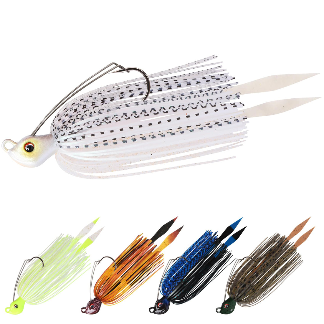 Titanium Weed Guard Swim Jig Fishing Lures with Ultra Smooth Teflon Coated BKK Hook - Snusl
