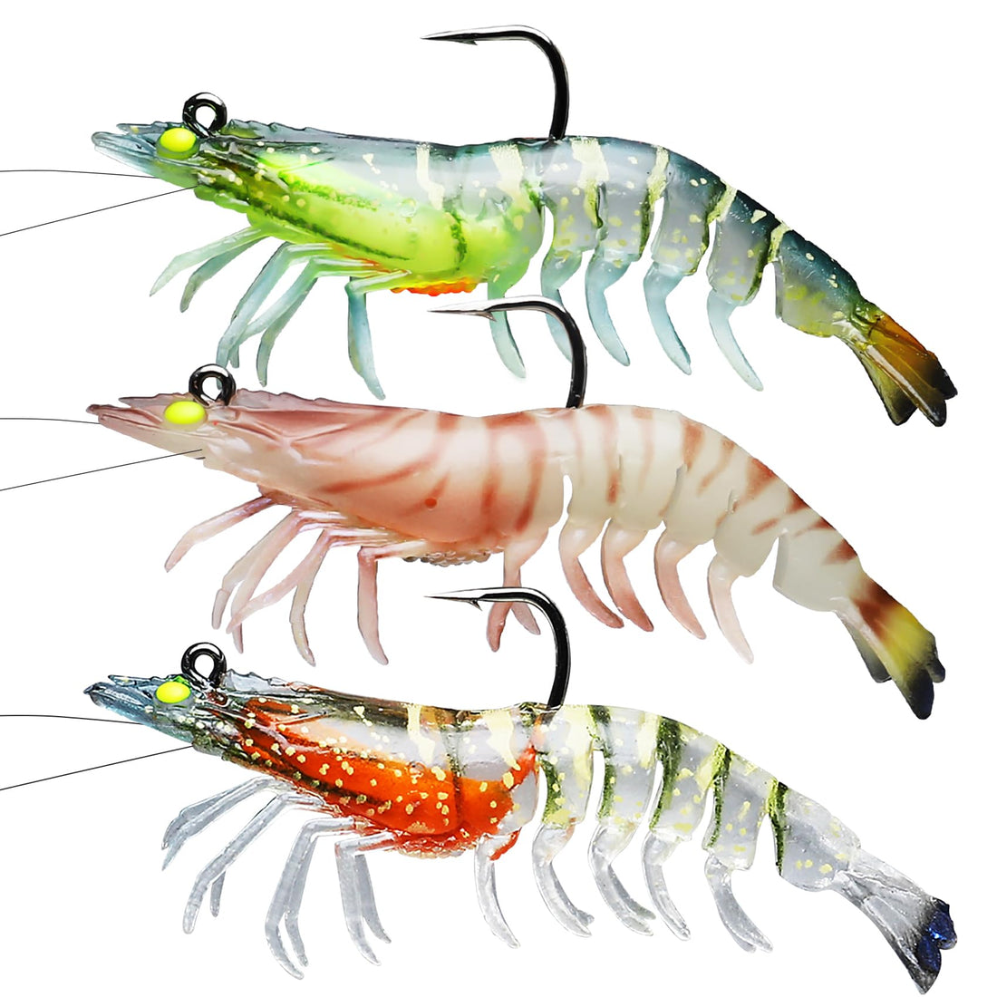 Pre Rigged Soft Shrimp Lure - Snusl