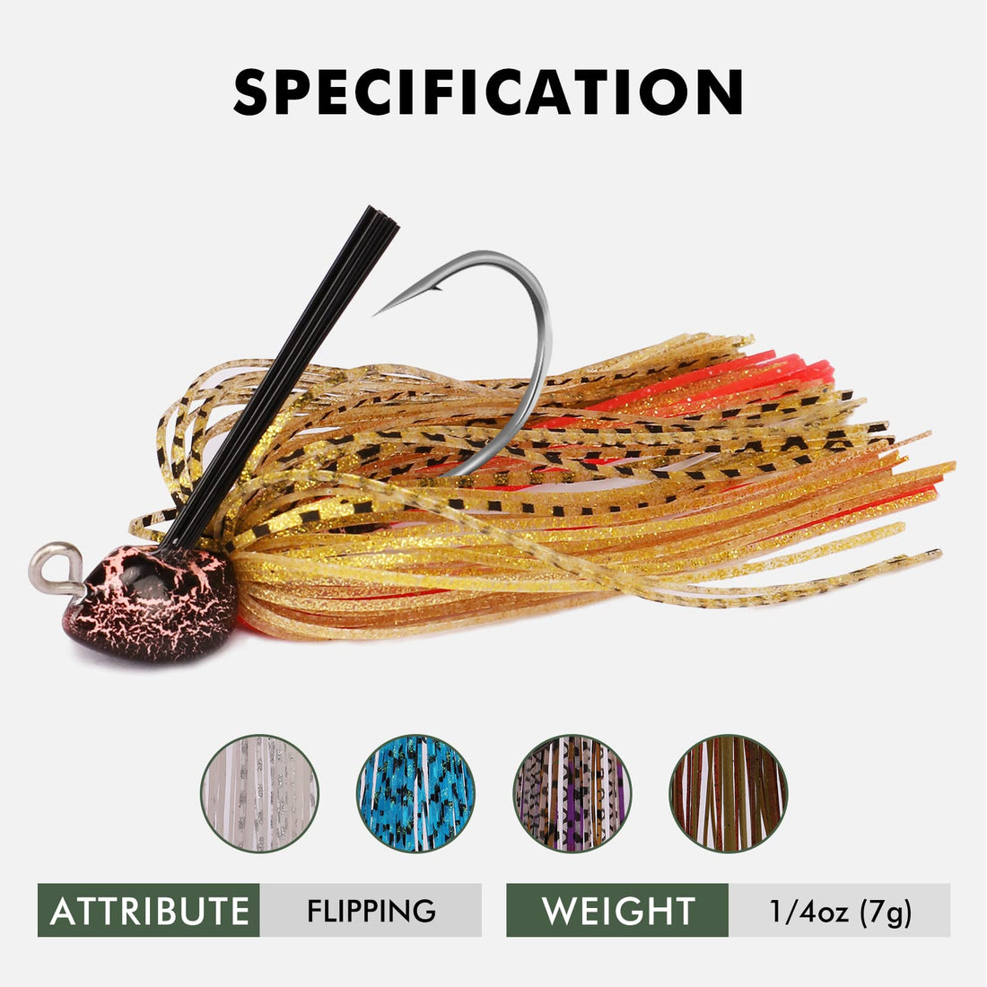 Swim Jig Fishing Lures with Ultra Smooth Teflon Coated BKK Hook - Snusl