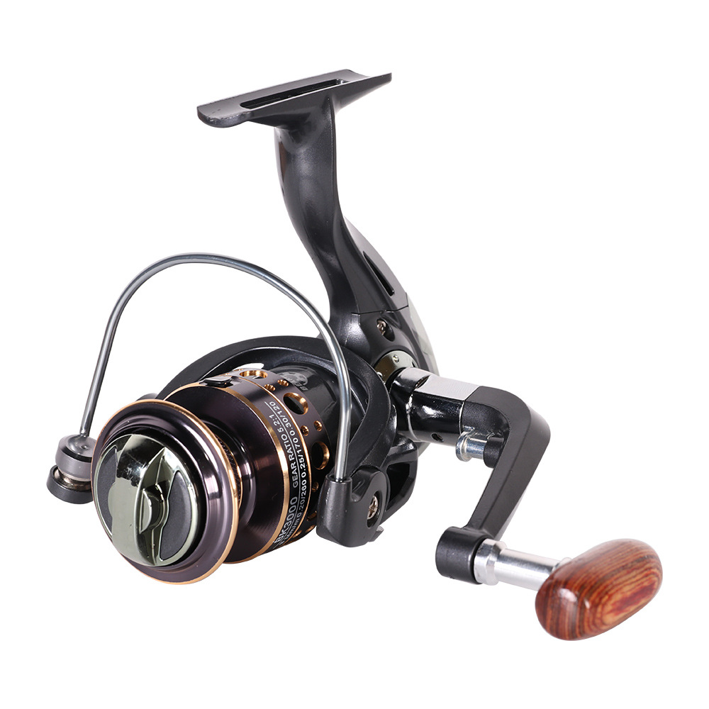 Wood Handle Spinning Fishing Reel for Surfcasting and Lure Fishing - Snusl