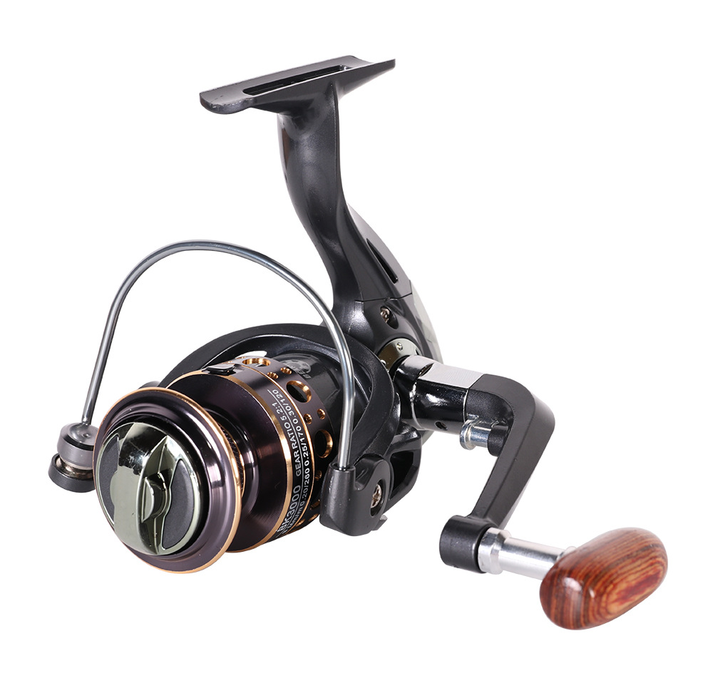Wood Handle Spinning Fishing Reel for Surfcasting and Lure Fishing - Snusl