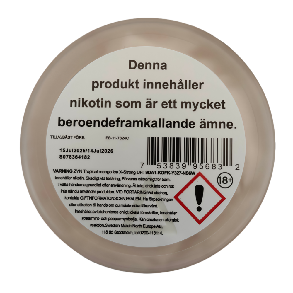 Zyn Tropical Mango Ice 20mg