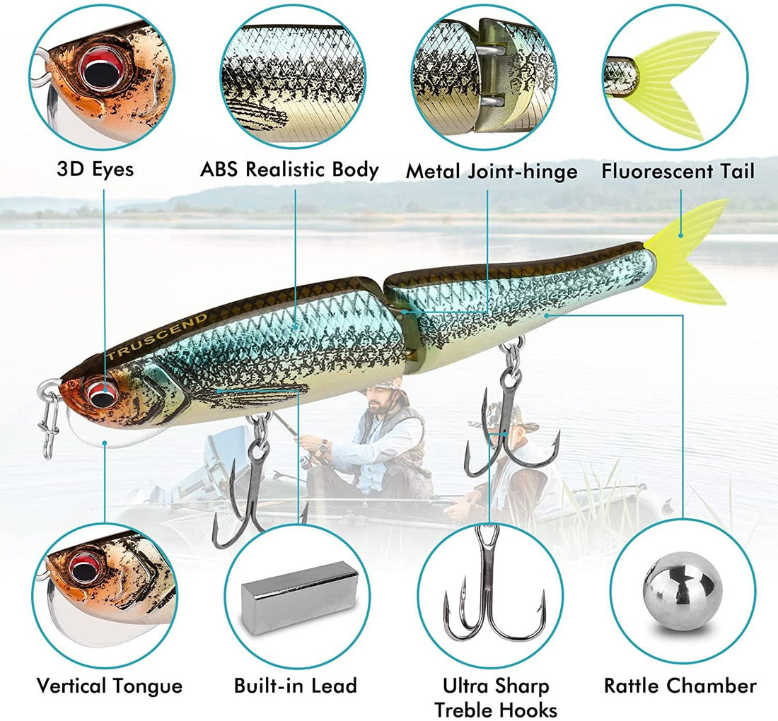 TRUSCEND Glide Bait Swimbait Lure Vertical Tongue - Truscend Fishing