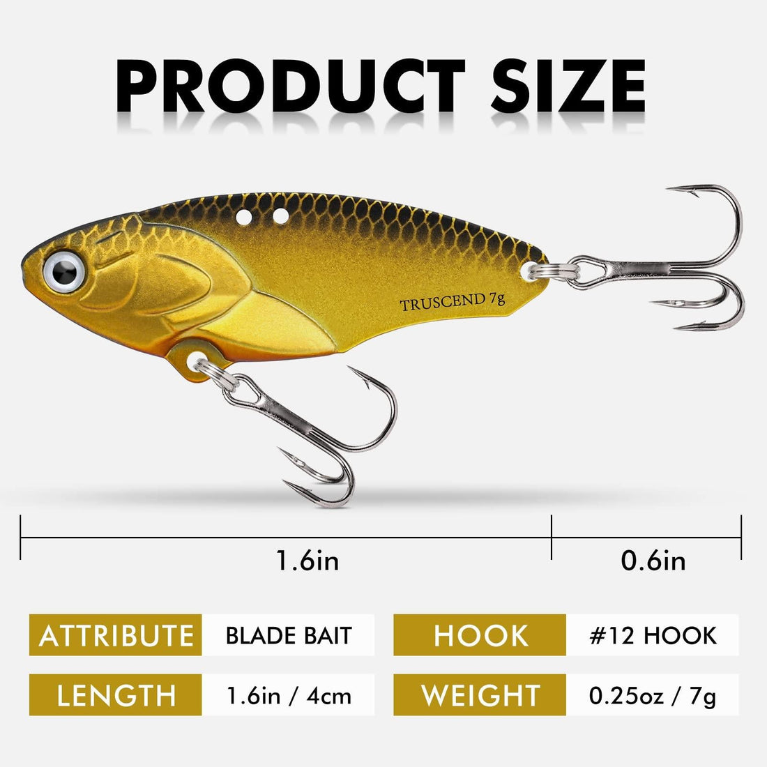 TRUSCEND Vibe Lure Blade Bait Metal Fishing Lure - Truscend Fishing